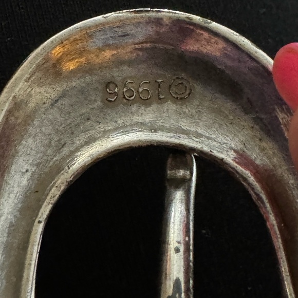 VTG Nocona Scrollwork Black Leather Belt Silver Gold Made in USA Texas Cowgirl - Picture 2 of 11